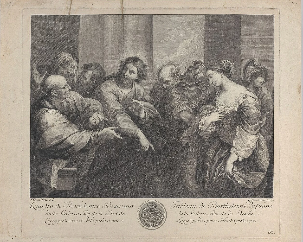 1723-Francesco Gandini - Cristo e l'adultera
